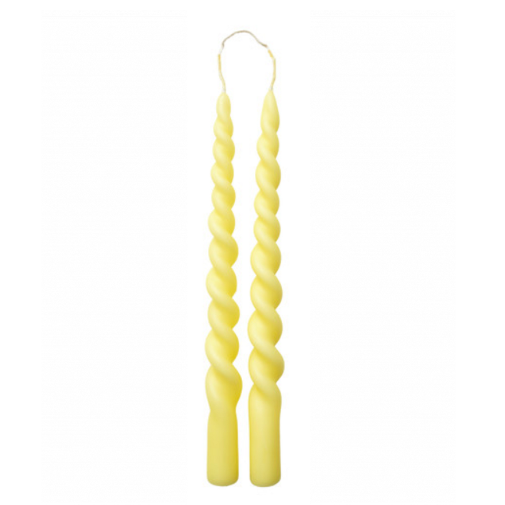 Twisted Candle 2-Pack, Light Yellow (9188447813919)