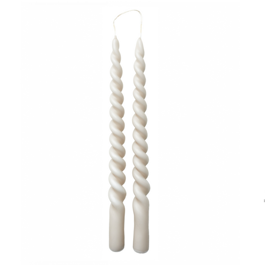 Twisted Candle 2-pack, Sand (9188440277279)
