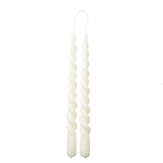 Twisted Candle 2-Pack, White (9188427956511)