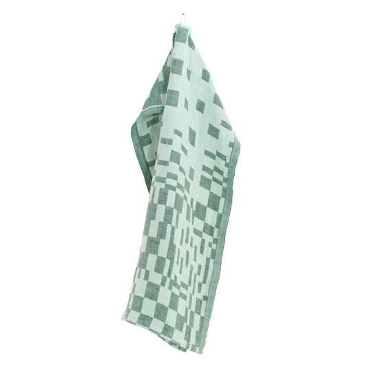 Code Koodi Washed Linen Tea Towel, Green-Mint (9188926488863)
