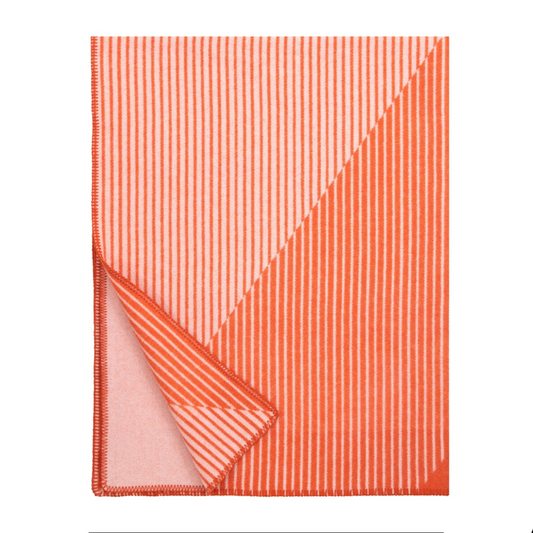 Rinne Slope 100% Wool Blanket, Orange-Rose (9190721093919)