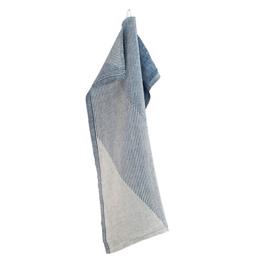 Slope Rinne Washed Linen Tea Towel, Blueberry-Linen (9189931712799)