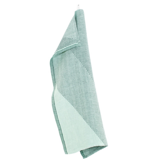 Slope Rinne Washed Linen Tea Towel, Green-Mint (9189933482271)