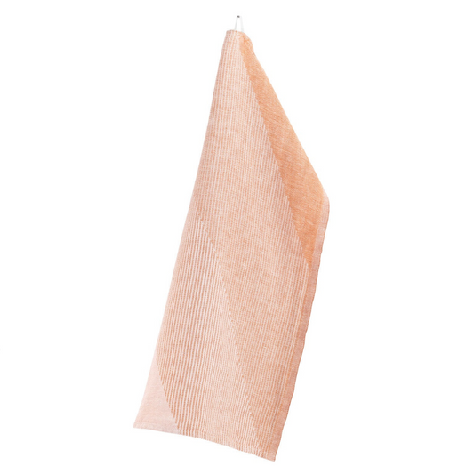 Slope Rinne Washed Linen Tea Towel, Rust-Rose (9189935677727)