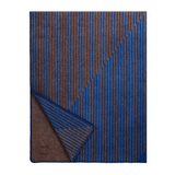 Rinne Slope 100% Wool Blanket, Blue-Brown (9190719357215)