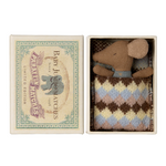 Maileg Sleepy Wakey Baby ouse in Matchbox, Blue (9202604441887)