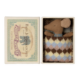 Maileg Sleepy Wakey Baby ouse in Matchbox, Blue (9202604441887)