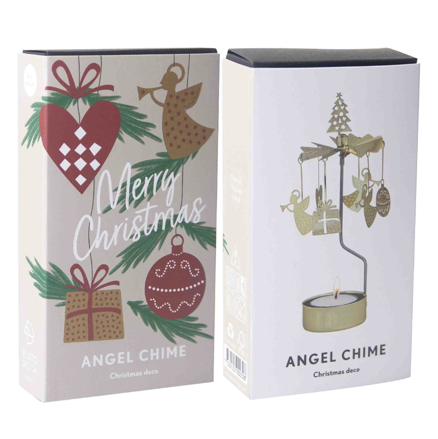 X-Mas Deco Tea Light Carousel Chime, Gold (9430363078943)