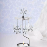 Snowflakes Tea Light Carousel Chime, Silver (9430763438367)