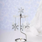 Snowflakes Tea Light Carousel Chime, Silver (9430763438367)
