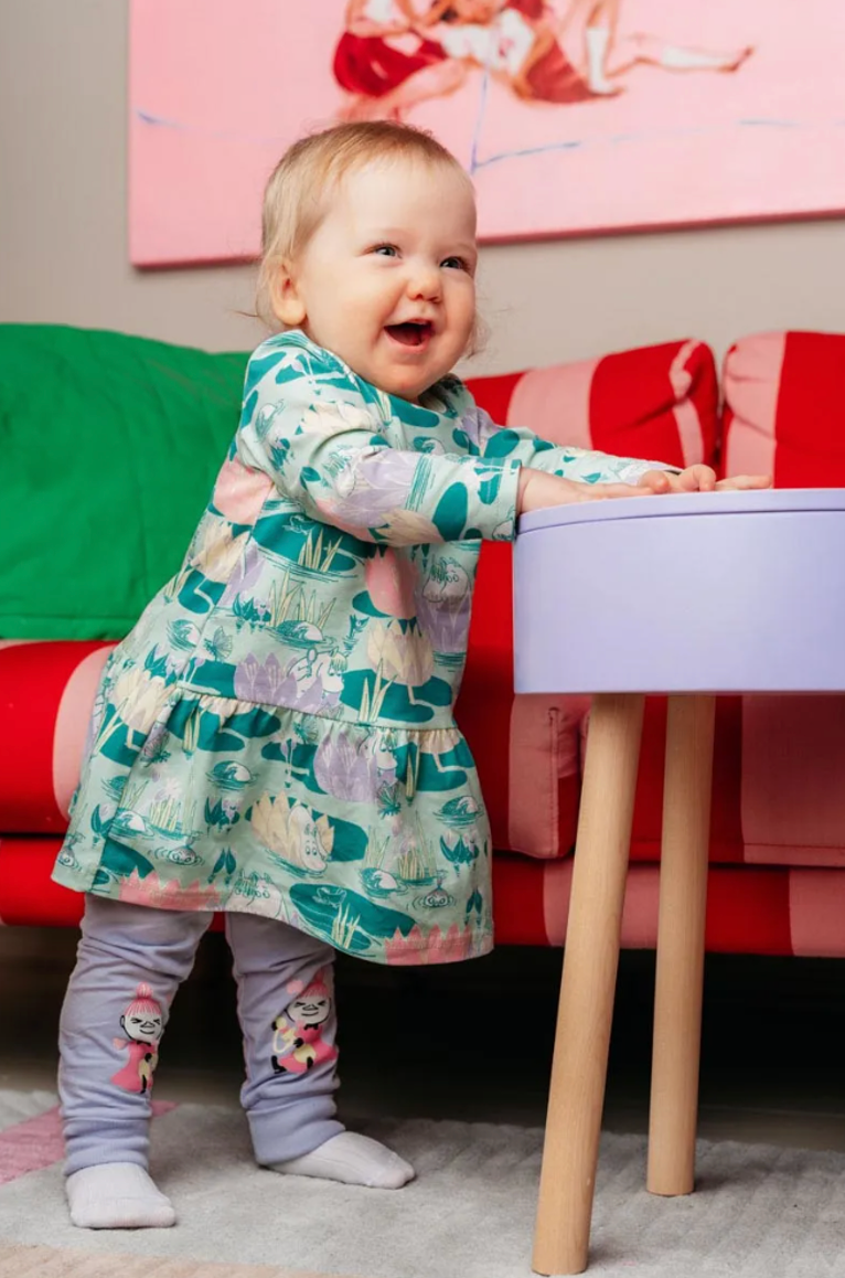 Moomin Lilypond Baby Dress, Mint (9505649197343)