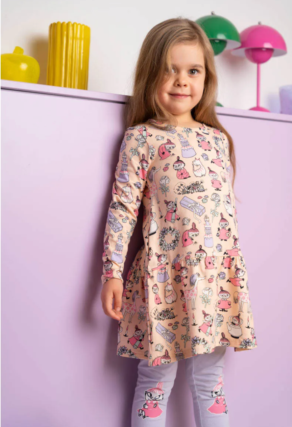 Moomin My's Party Kids Dress, Peach (9505794294047)