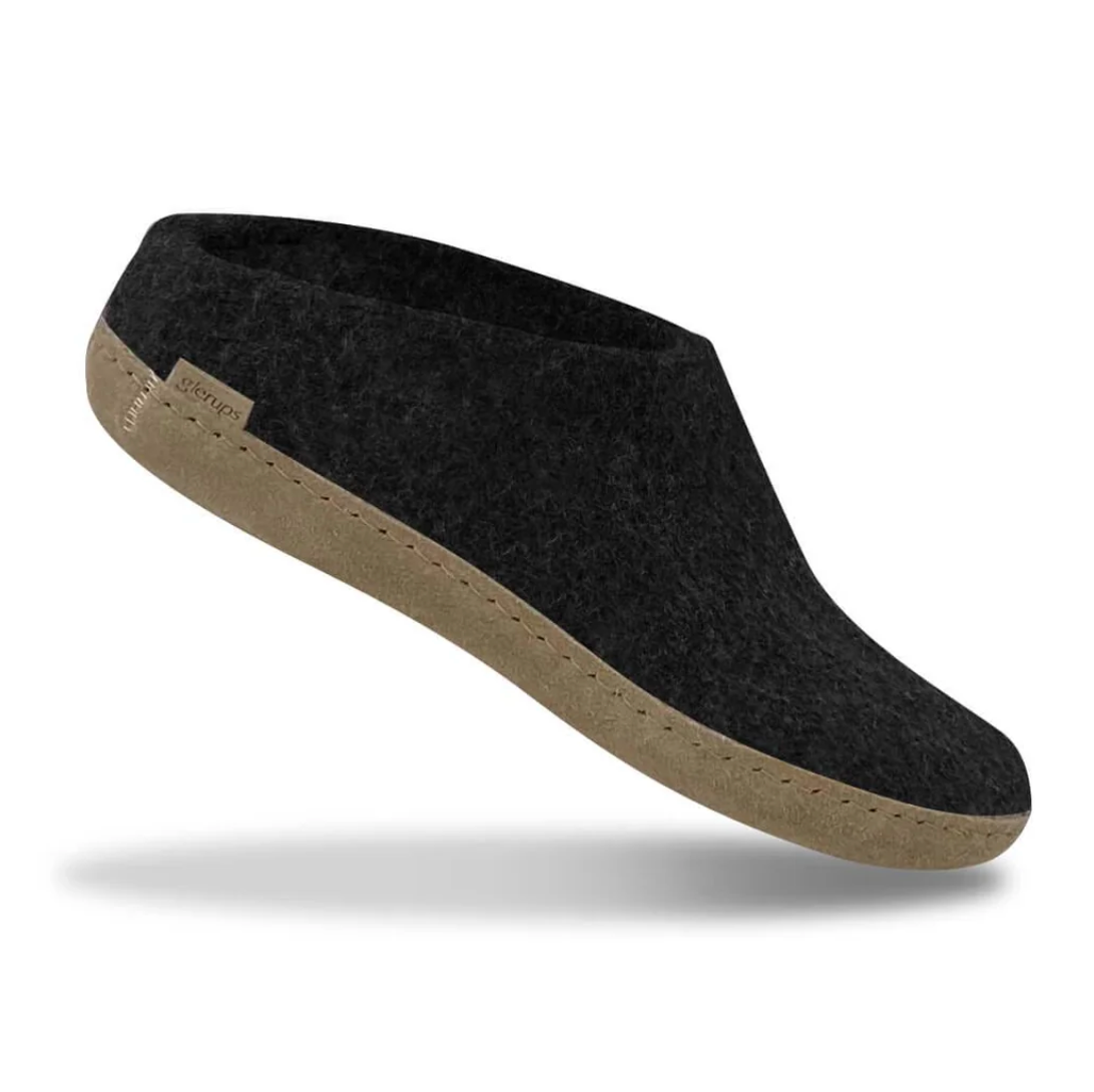 Glerups The Slip On Charcoal - Leather Sole (10113305706783)