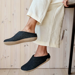 Glerups The Slip On Charcoal - Leather Sole (10113305706783)