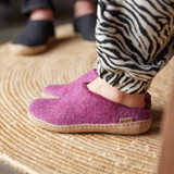 Glerups The Slip On Cranberry- Leather Sole (10124673089823)