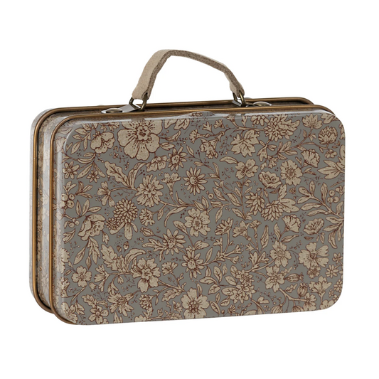 Maileg Small Metal Suitcase, Blossom Grey (9061758533919)
