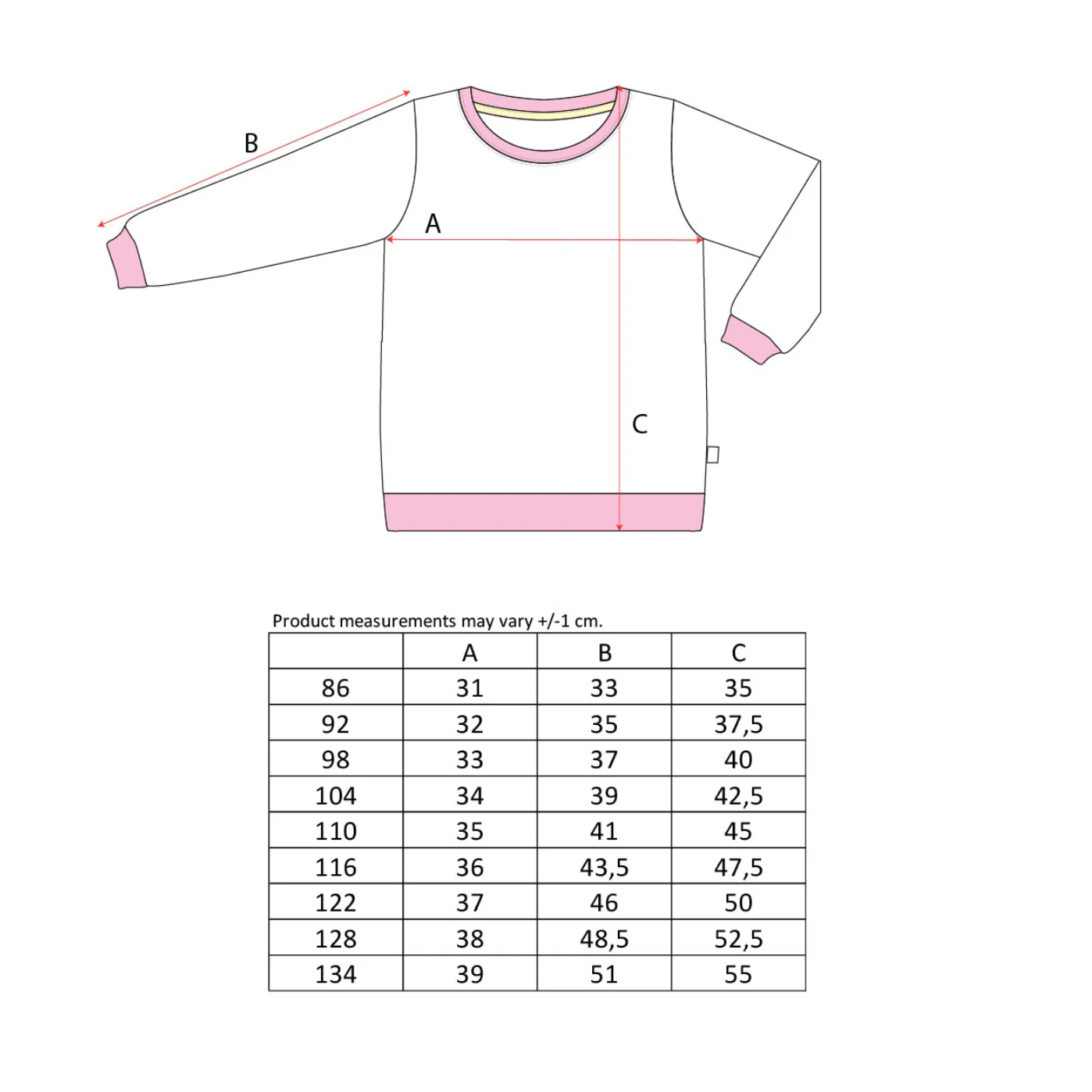 Peony Kids' Sweatshirt, Rose-Pink (10224815964447)