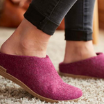 Glerups The Slip On Cranberry- Leather Sole (10124673089823)