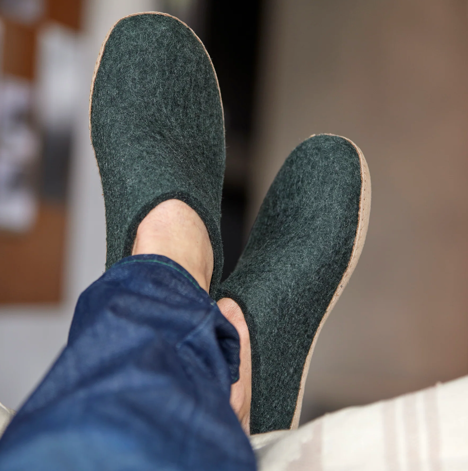 Glerups The Slip On Forest - Leather Sole (10124782305567)