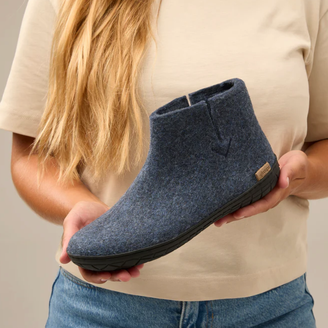 Glerups The Boot Denim - Black Rubber Sole (10140718596383)
