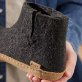 Glerups The Boot Charcoal - Leather Sole (10143564464415)