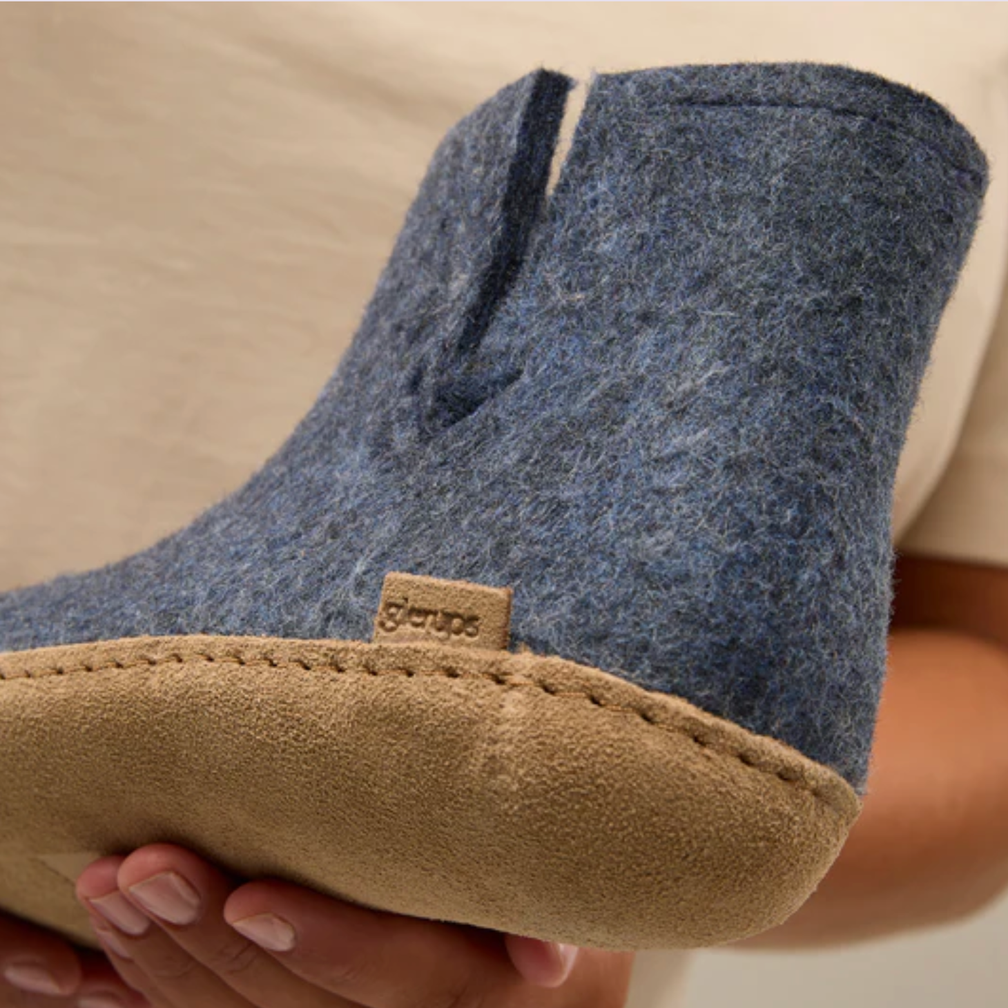 Glerups The Boot Denim - Leather Sole (10144133546271)