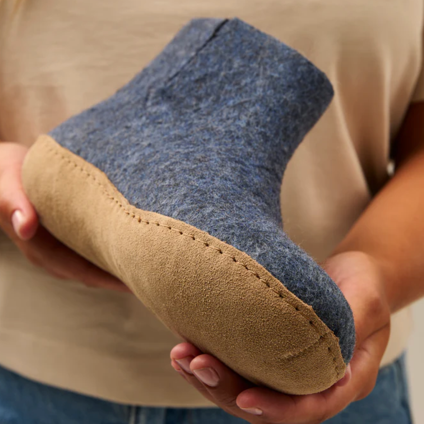 Glerups The Boot Denim - Leather Sole (10144133546271)