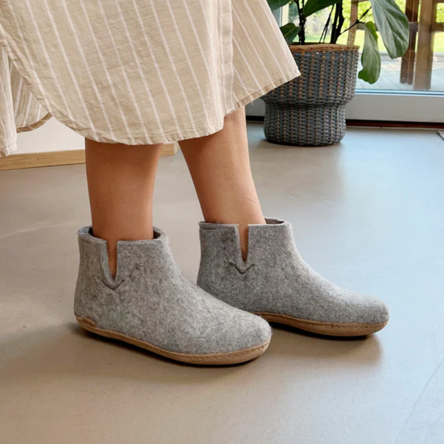 Glerups The Boot Grey - Leather Sole (10145784693023)