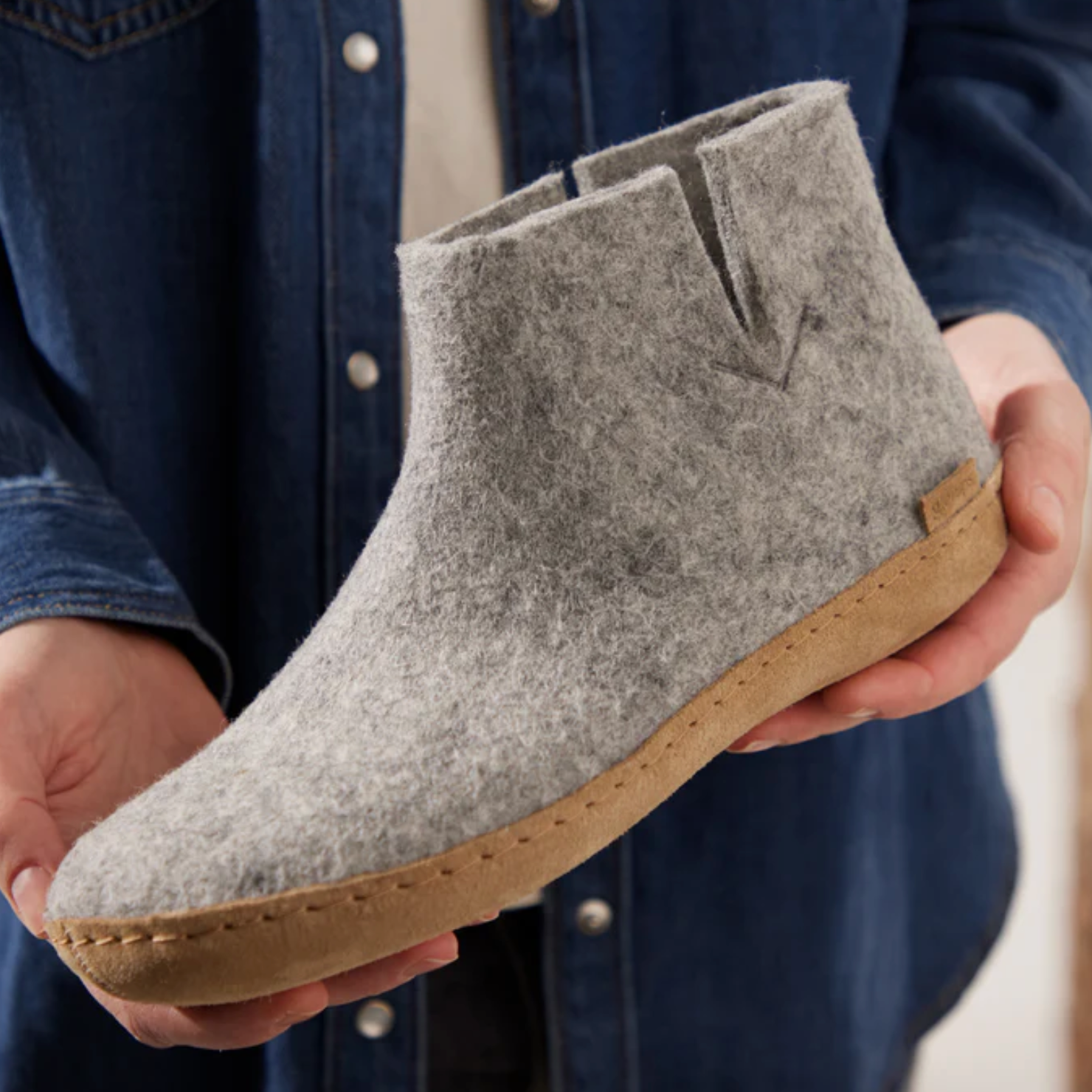 Glerups The Boot Grey - Leather Sole (10145784693023)