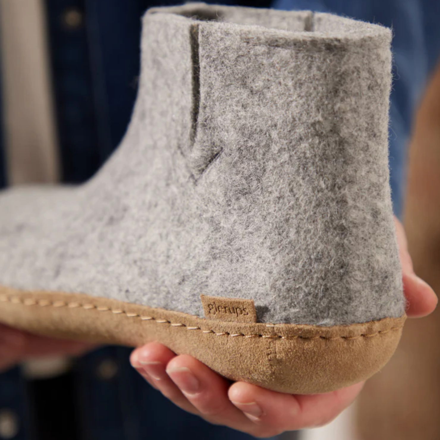 Glerups The Boot Grey - Leather Sole (10145784693023)