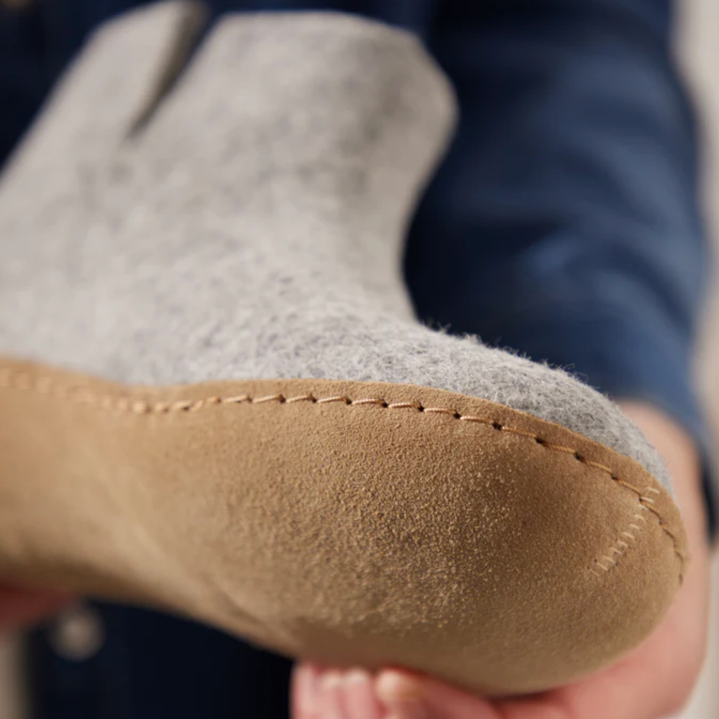 Glerups The Boot Grey - Leather Sole (10145784693023)