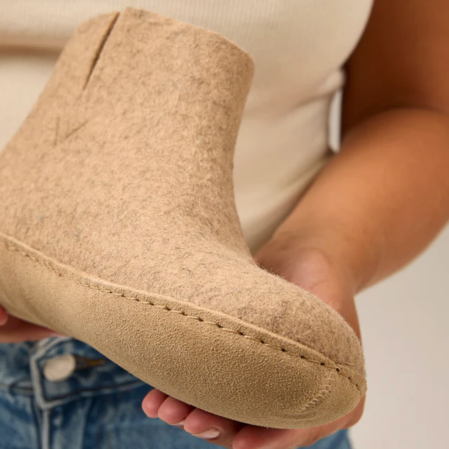 Glerups The Boot Sand - Leather Sole (8982187442463)