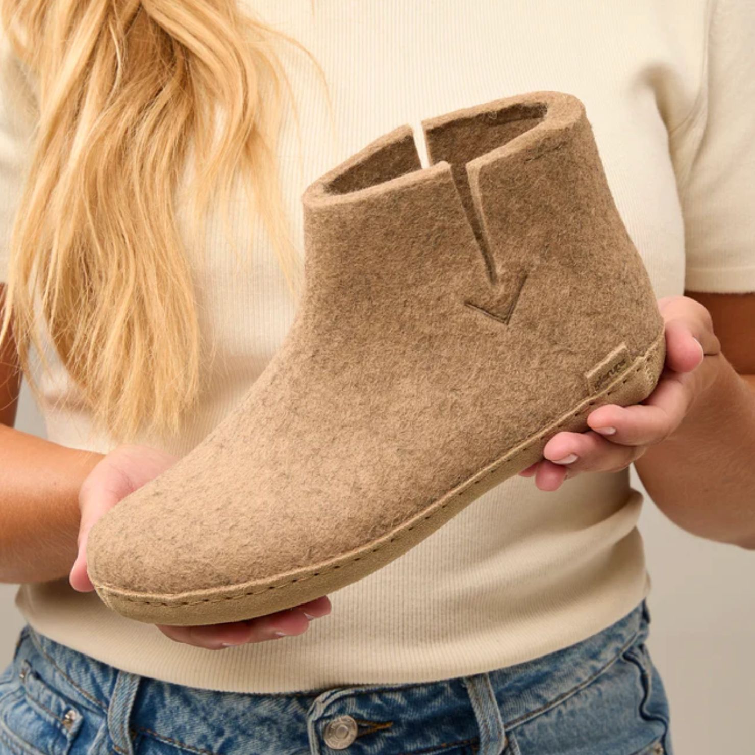 Glerups The Boot Sand - Leather Sole (8982187442463)