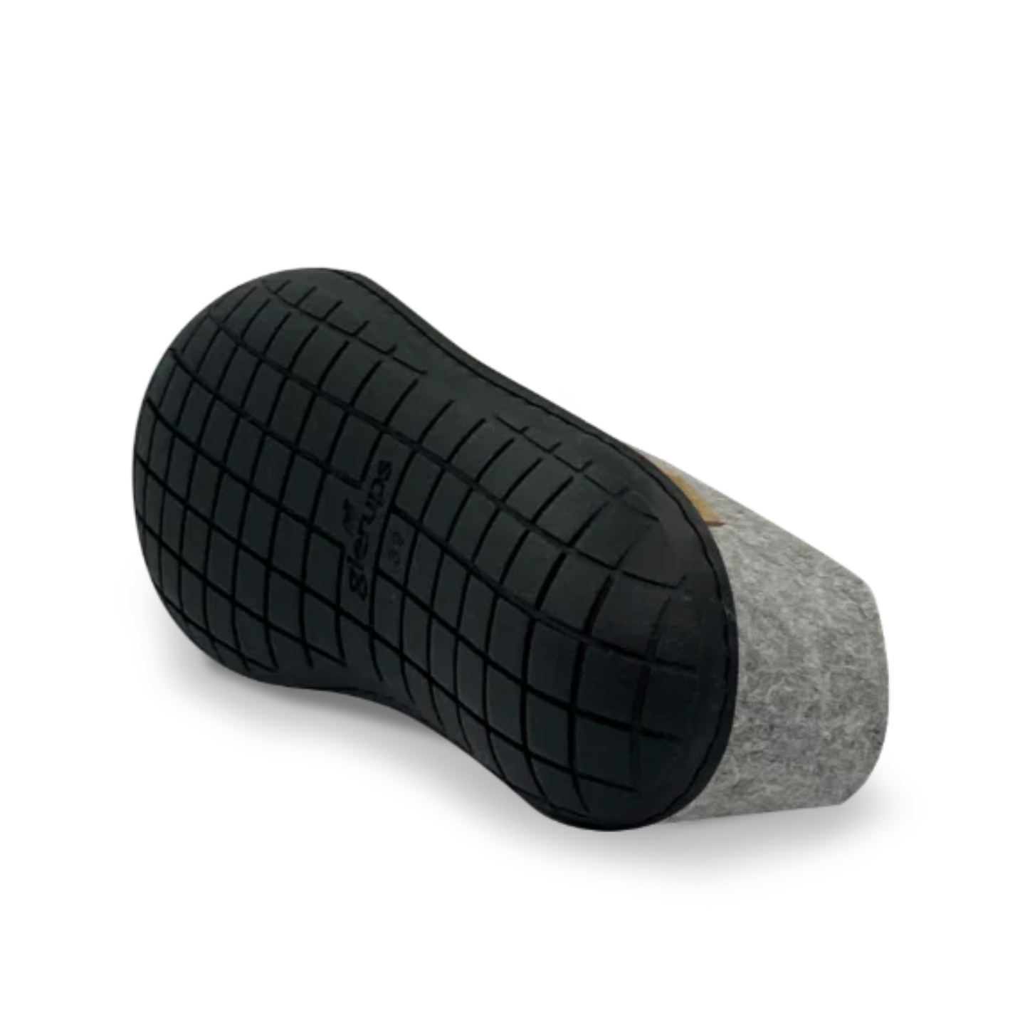 Glerups The Shoe Grey - Black Rubber Sole (10139332149535)