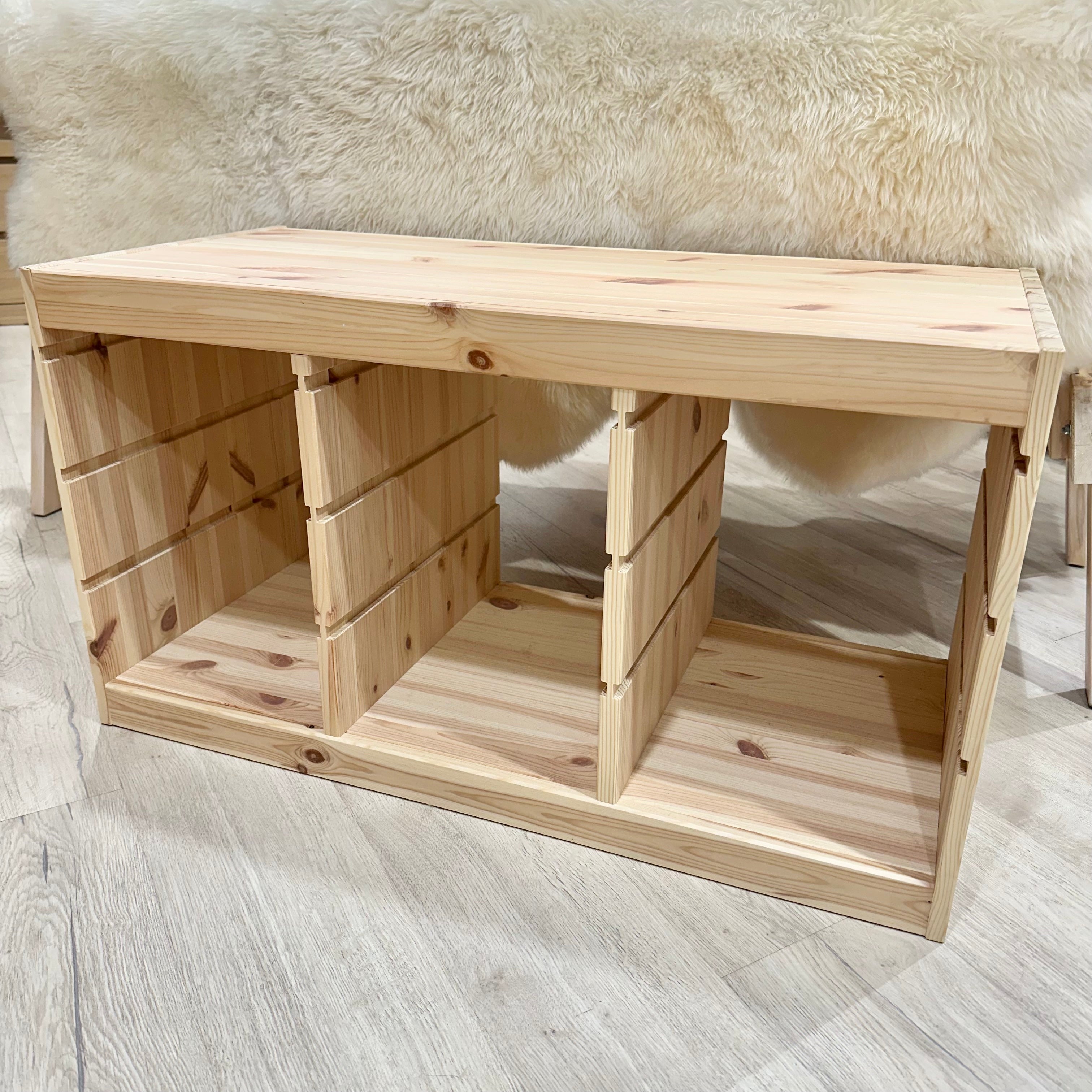 Ikea Trofast Storage Unit, 99x44x56cm, White Stained Pine (4337351589953)