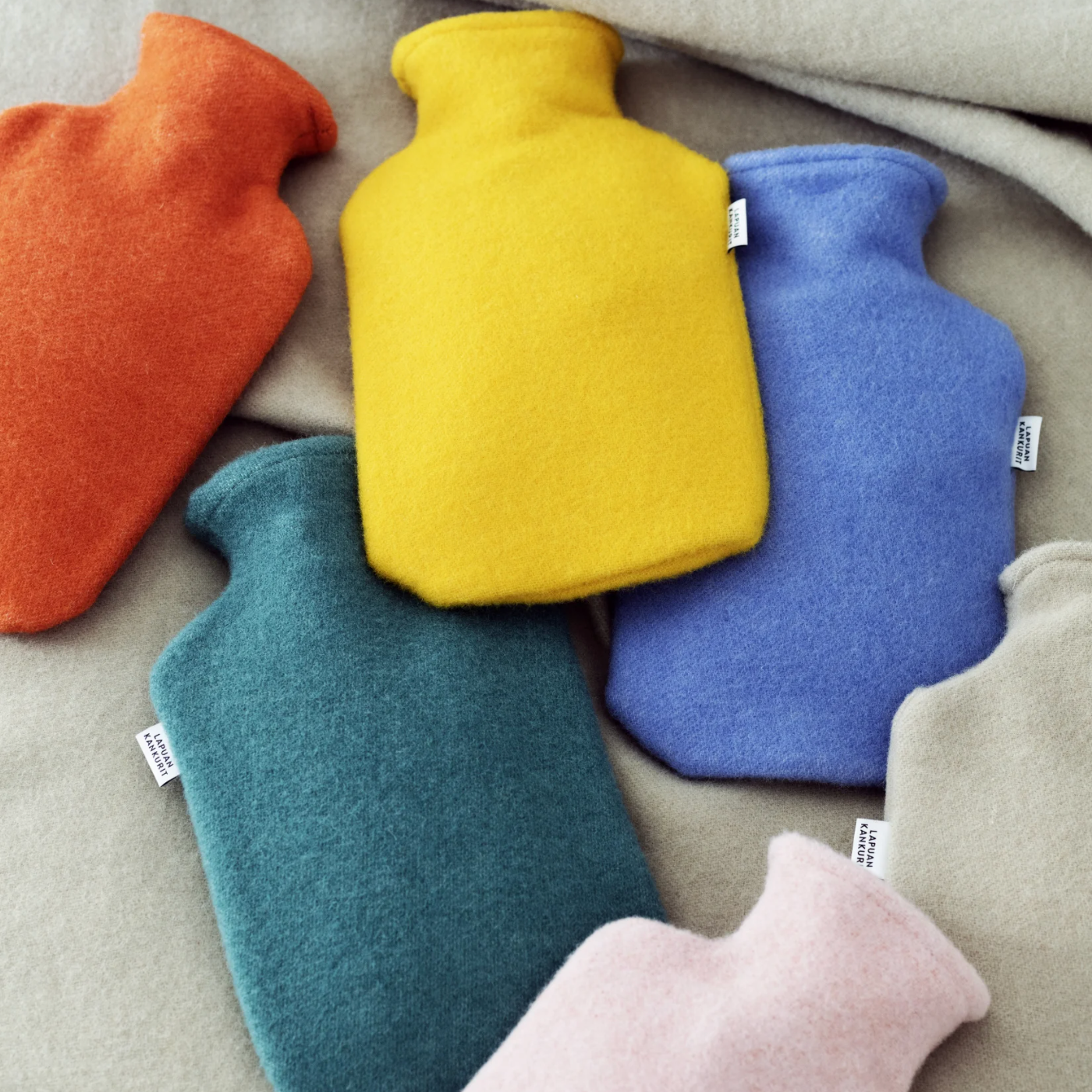 Double Tuple Wool Cover with Hot Water Bottle, Beige (10114217115935)