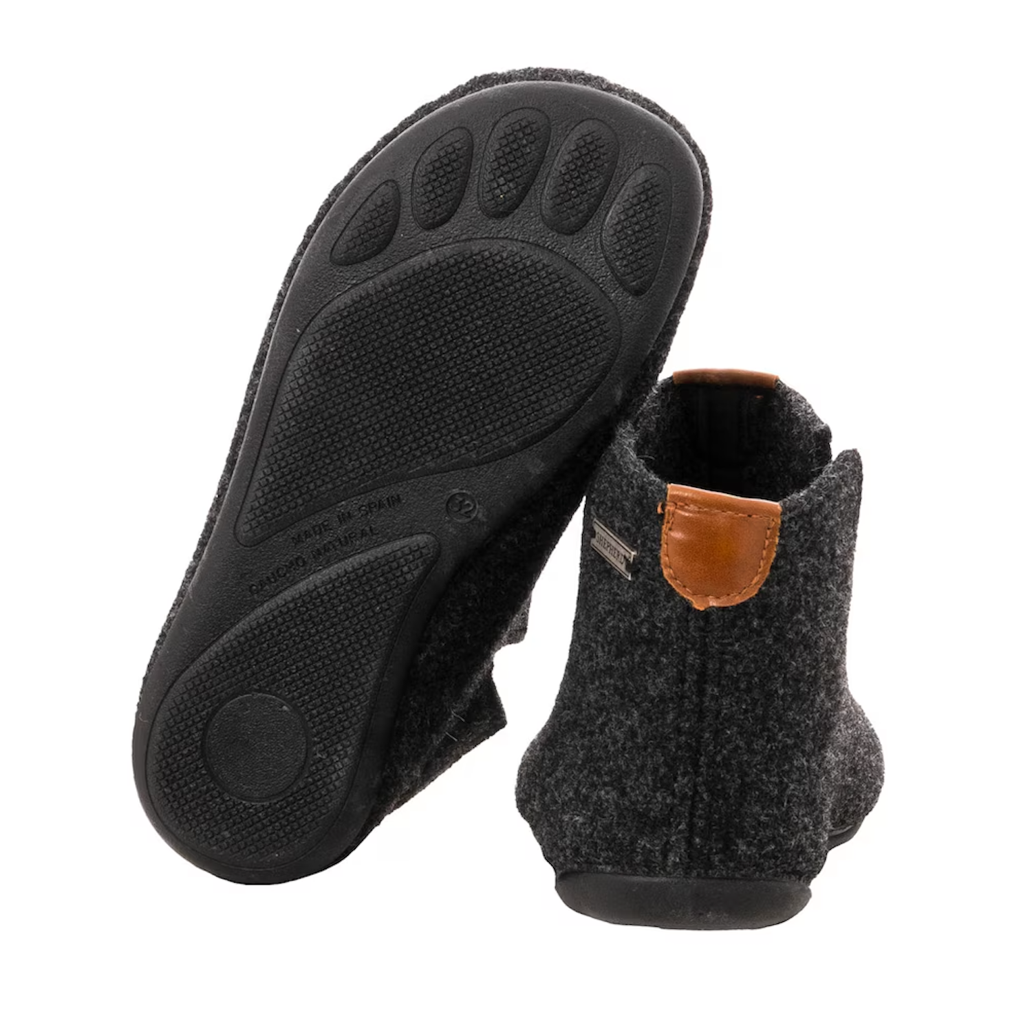 Uddebo Wool Blend Childrens Slipper, Asphalt (10227213762847)