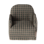 Maileg Chair Mouse, Green Checker ETA October 2024 (8014958657823)