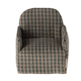 Maileg Chair Mouse, Green Checker ETA October 2024 (8014958657823)