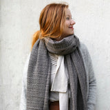 Koli Soft Merino Scarf 60x220cm, Black-Beige (8709483266335)