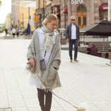 Maria Pocket Shawl 60x180cm, Grey-White (6807634149441)