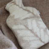 Branch Verso Hot Water Bottle with Wool Cover 2L, Beige-White (9788173615391)