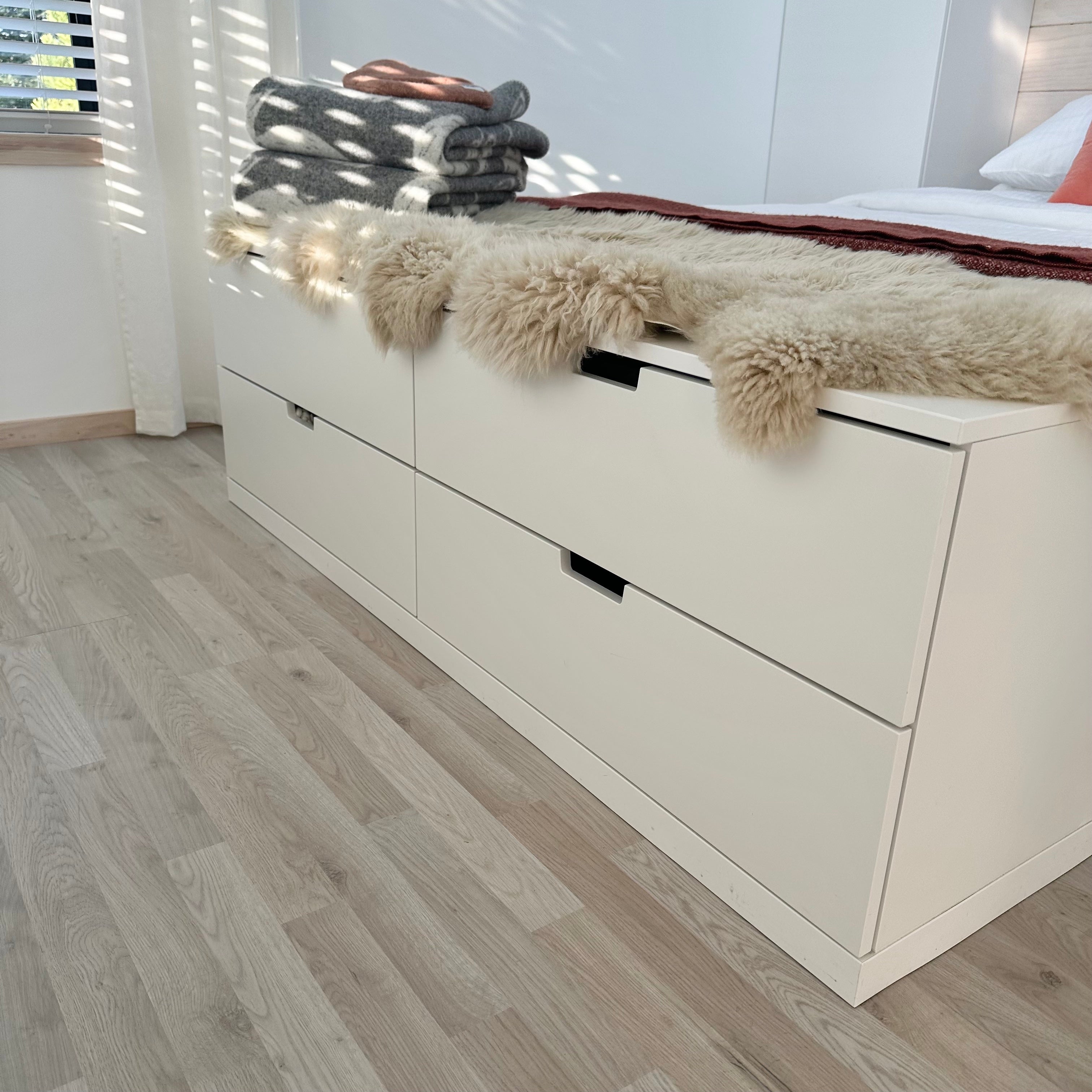 Ikea Nordli Chest of 4-Drawers, 160x54cm, White (8130889056543)