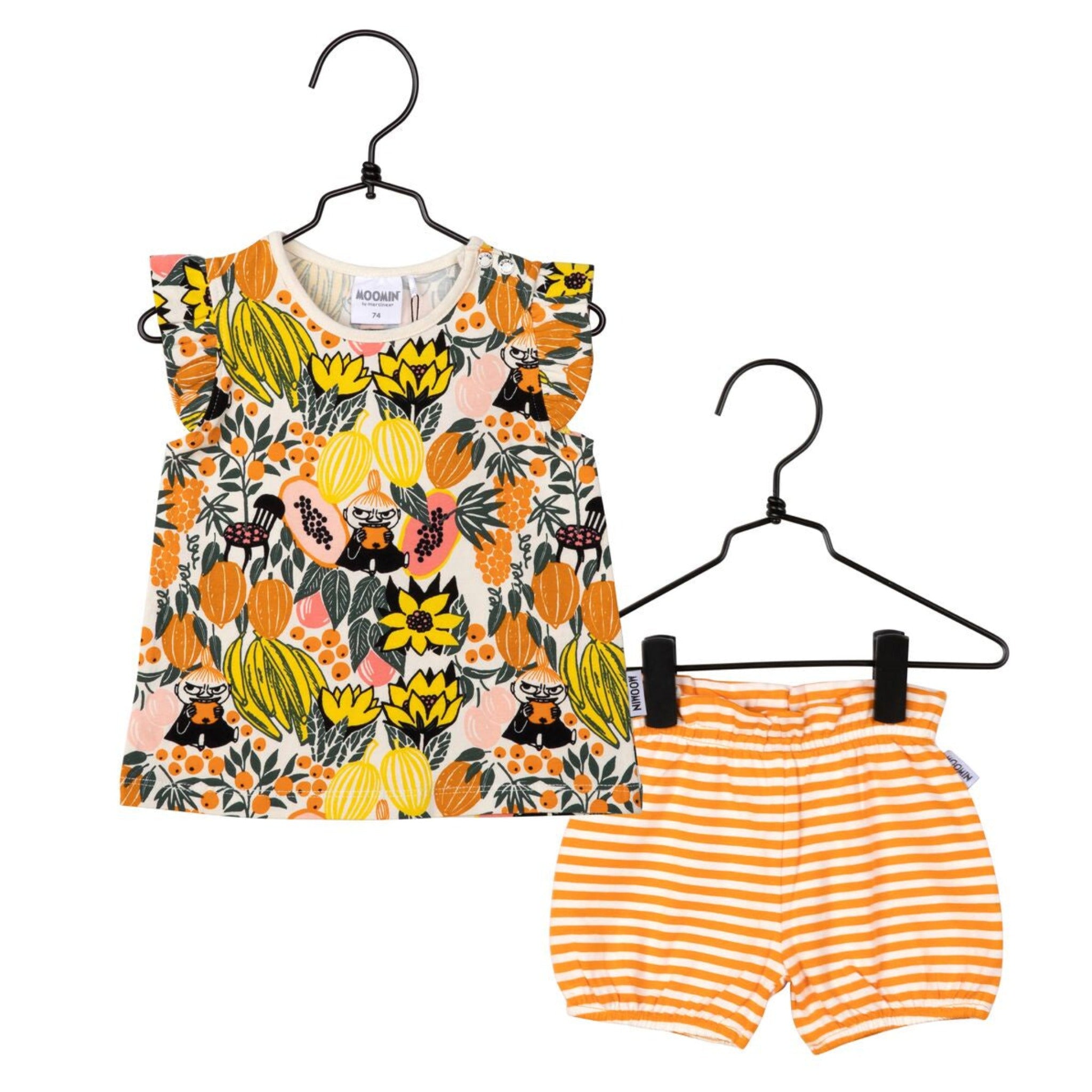 Moomin Baby Top and Shorts Set, Papaya (8616455962911)