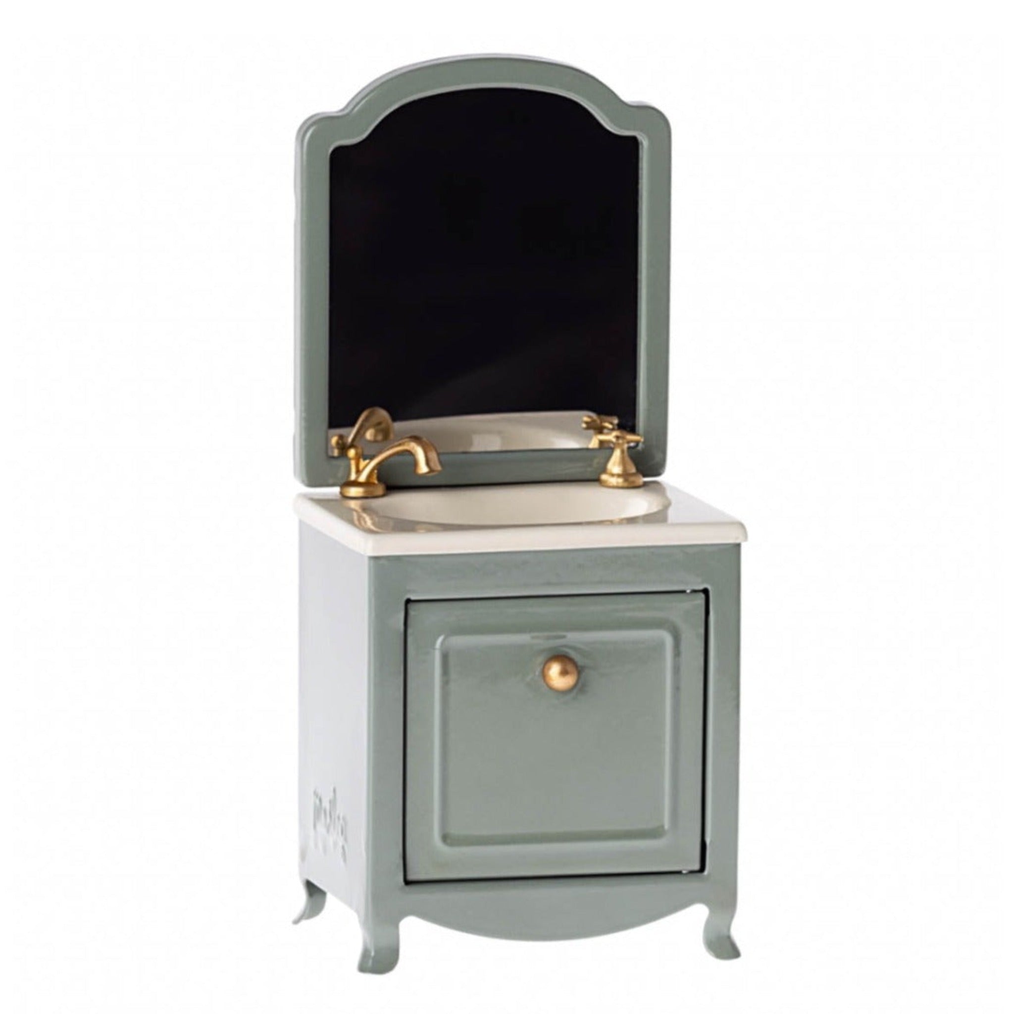 Maileg Miniature Sink Dresser & Mirror, Mint (6910440013889)