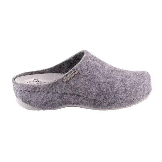Gitte Heeled Wool Slippers, Grey (8930447261983)
