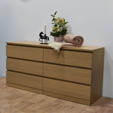 IKEA Malm 6-drawer Lowboy Chest, 160x48x78cm, White-stained Oak (4389213995073)