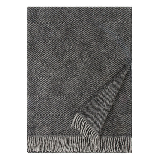 Maria Wool Throw 130x180cm, Black-Grey (6807623172161)