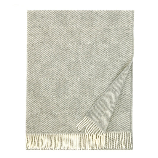 Maria Wool Throw 130x180cm, Grey-White (6807623139393)