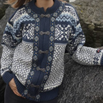 NORWOOL Bykle 100% Wool Cardigan, Blue (6671494742081)